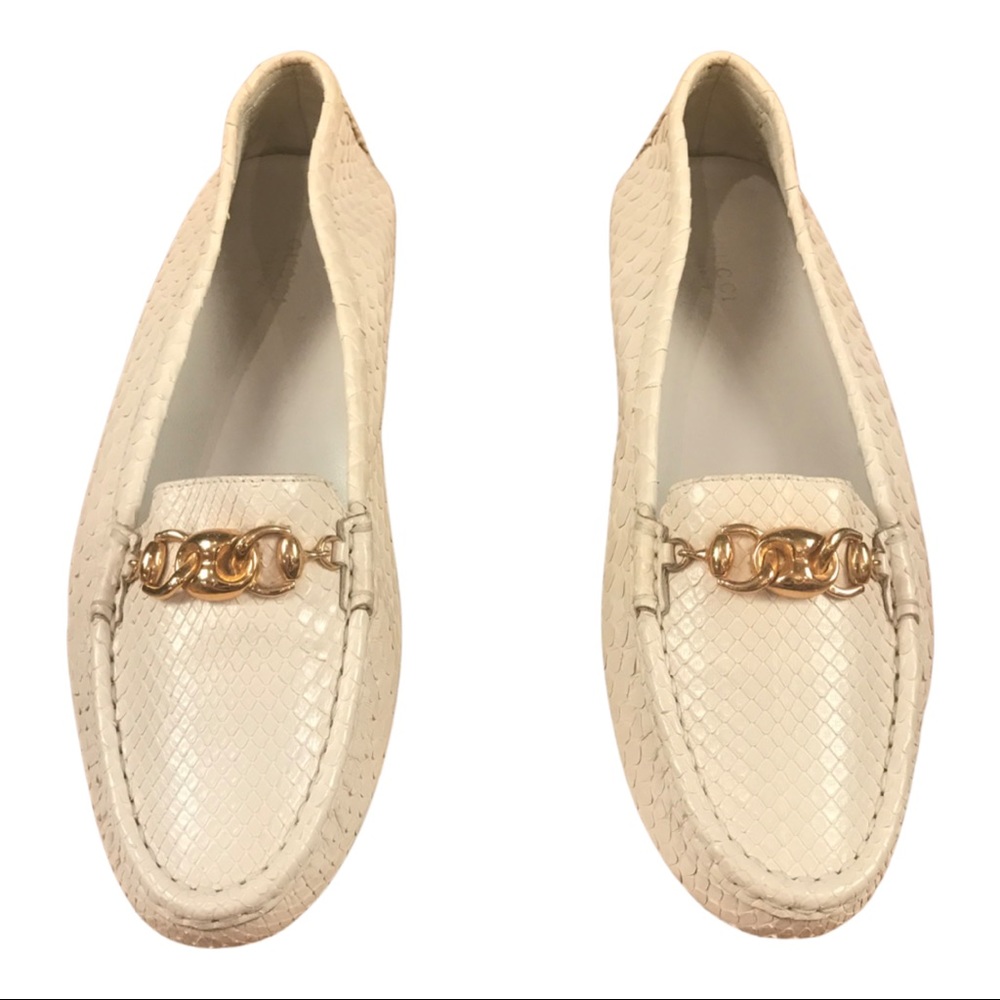 Gucci shoe, real snakeskin leather with horsebit/chain, Gucci Loafer